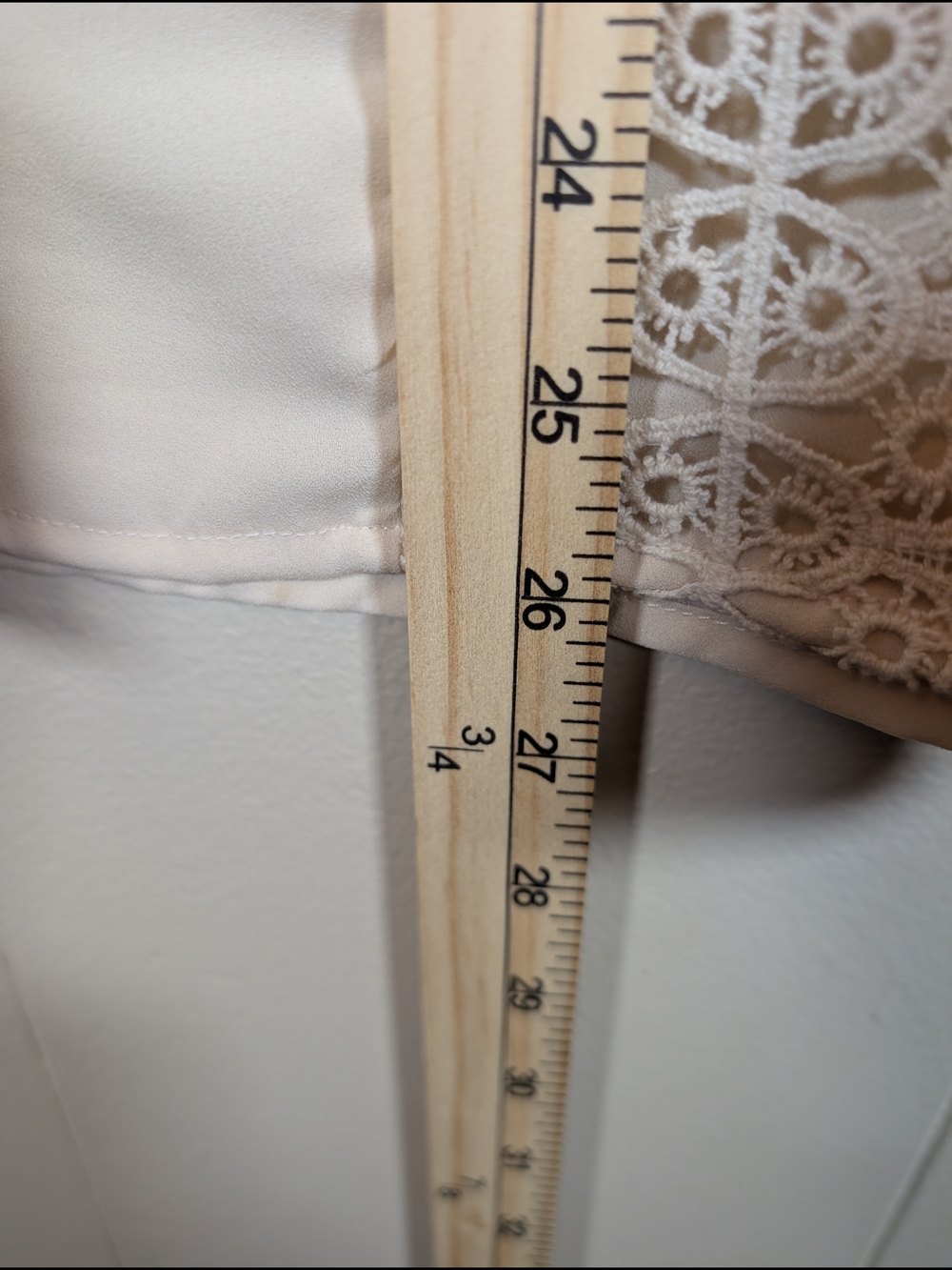 Adiva Ivory Lace Trim Boho Peasant Blouse Women’s Large Bell Sleeve Cream Top - Picture 9 of 13